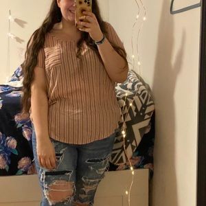 TORRID STUDIO BLUSH TEE